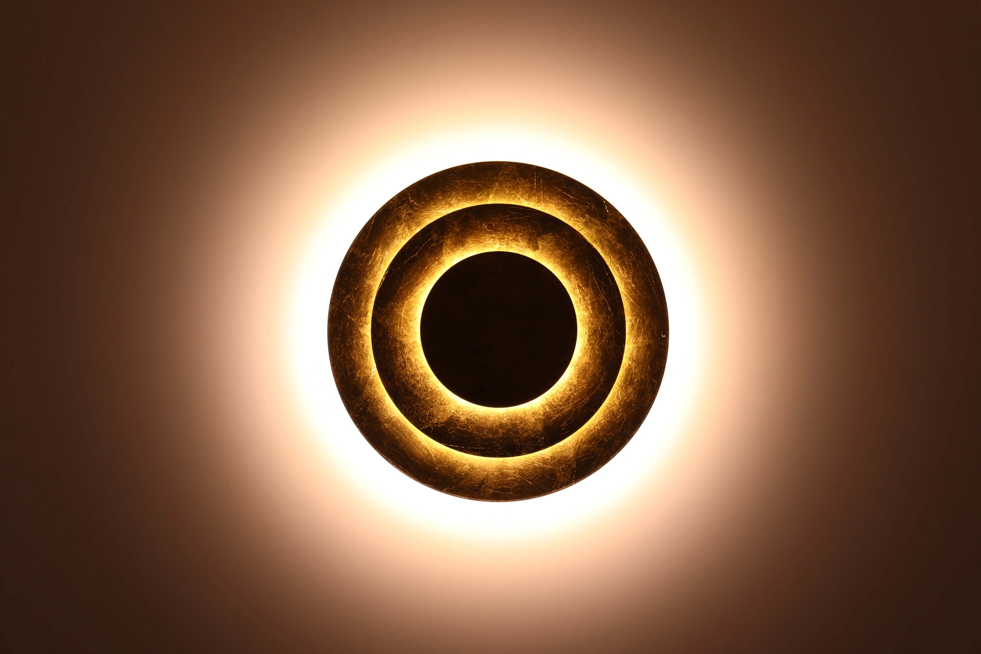 Wandlamp/Plafondlamp goud ringen- Diameter 35cm - Niet dimbaar 46164