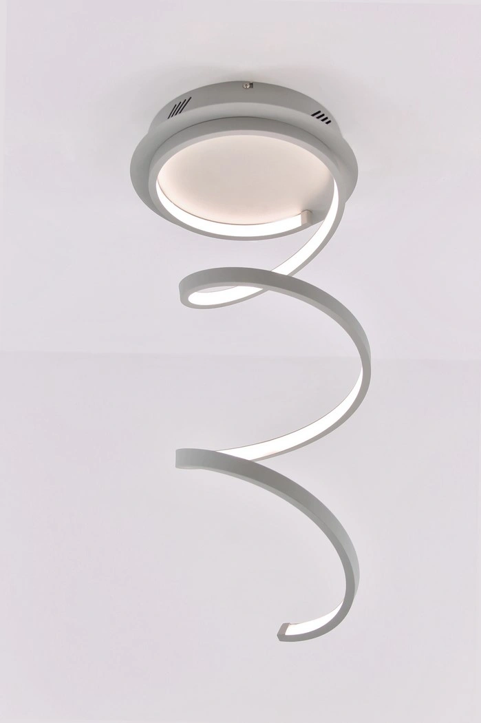 Spiraal plafondlamp LED 71 cm, design plafondlamp grijs wit 38566