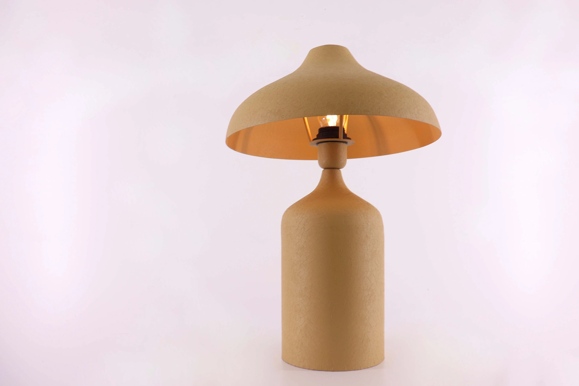 Tafellamp matt beige - organisch - Hoogte 46cm 46611