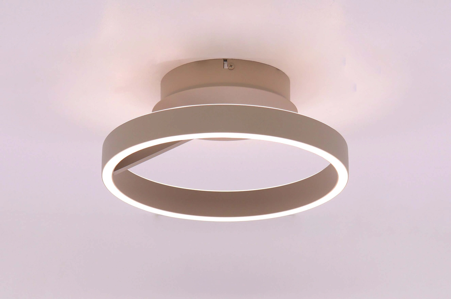 Plafondlamp zand/beige - Dia. 30cm - rond 3-standen  46571