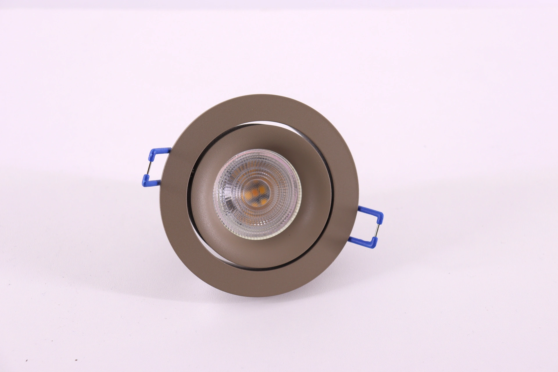 Inbouwspot GU10 zand - Zaagmaat 8cm - Kantelbaar 61334