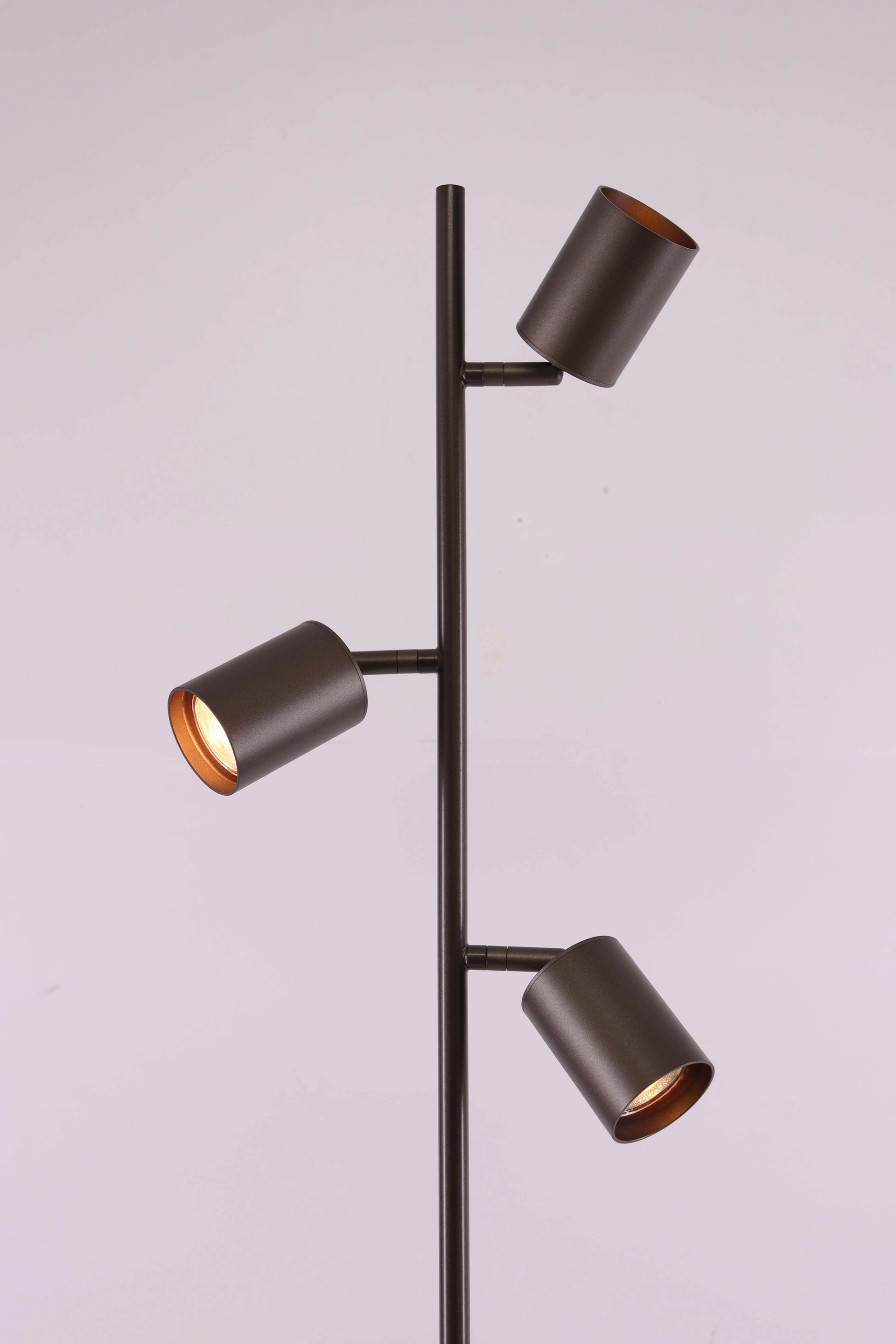 Vloerlamp met 3 verstelbare spots – cacao – Hoogte 156 cm 61226