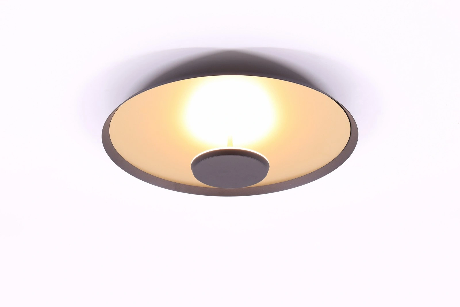 Plafondlamp zwart goud - LED - diameter 45cm 44380