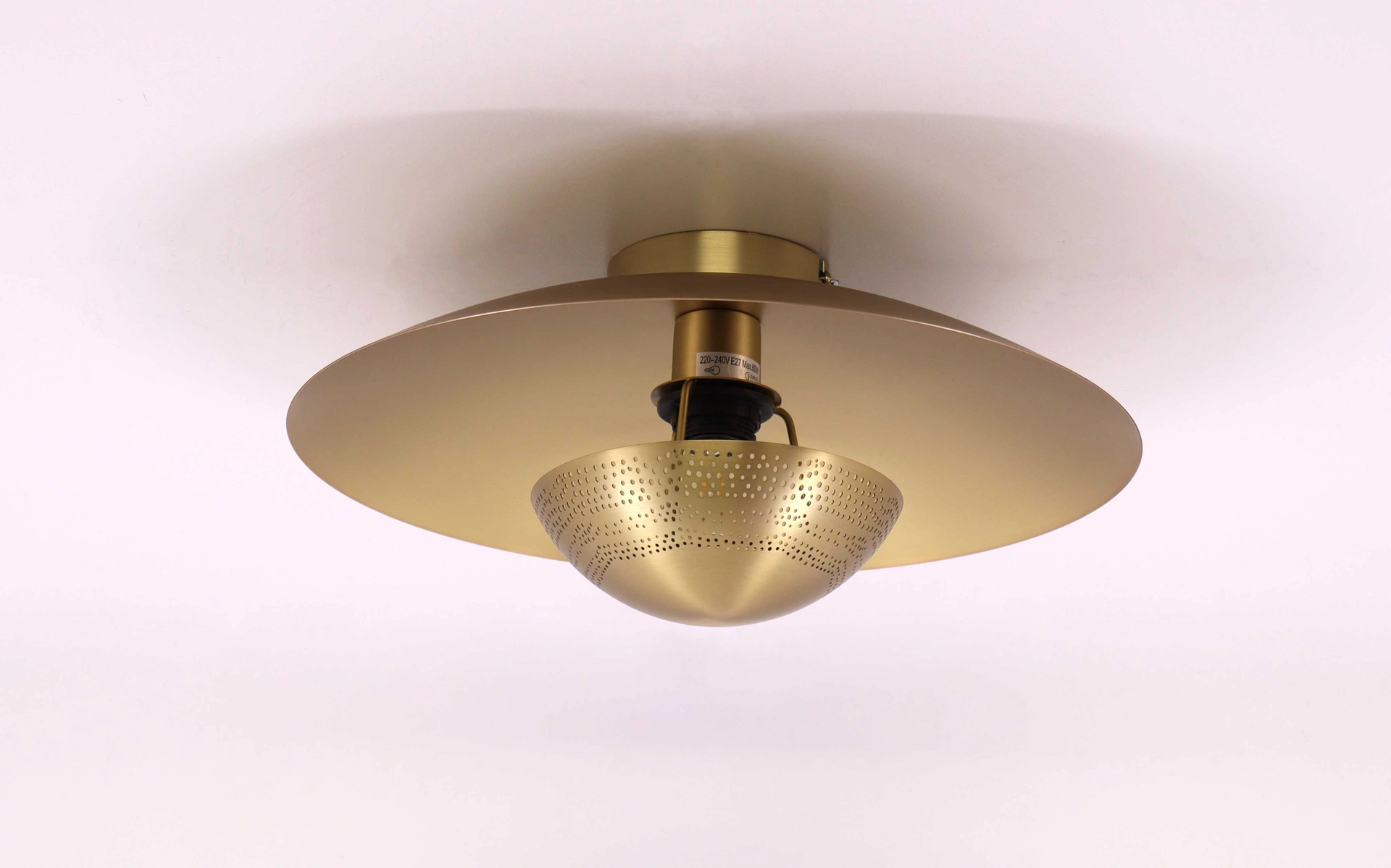 Plafondlamp - bronskleurig rond - Diameter 42cm 46329