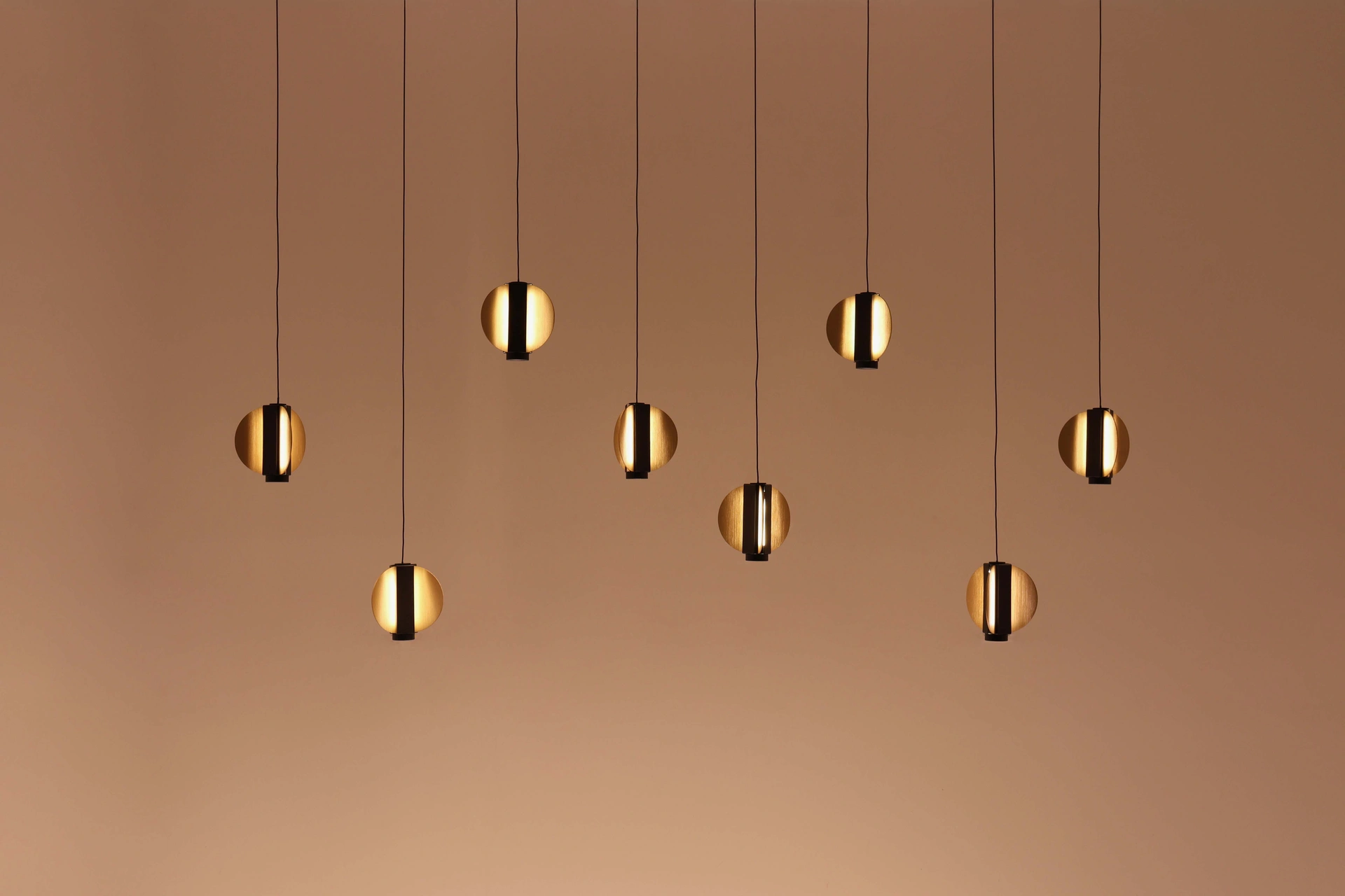 Hanglamp vlinders - Zwart/goud - 8 lichts 140cm easy lift 46166