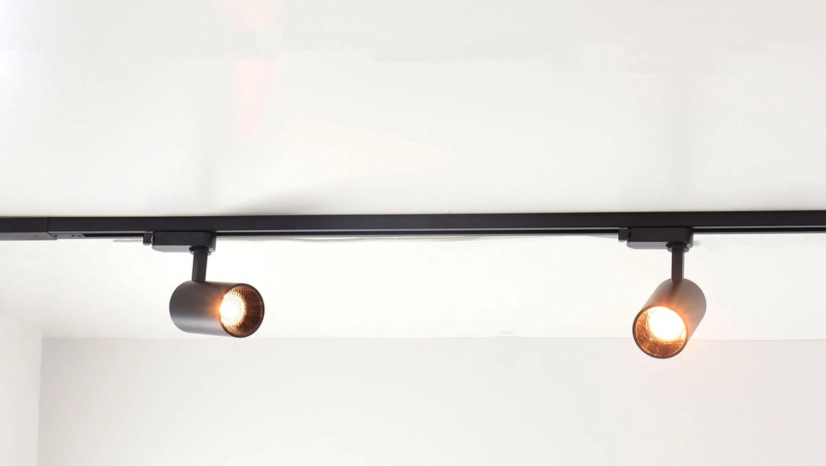 Railverlichting - complete set Maxi - 2 meter zwart met 4 spots railsysteem SW01551B