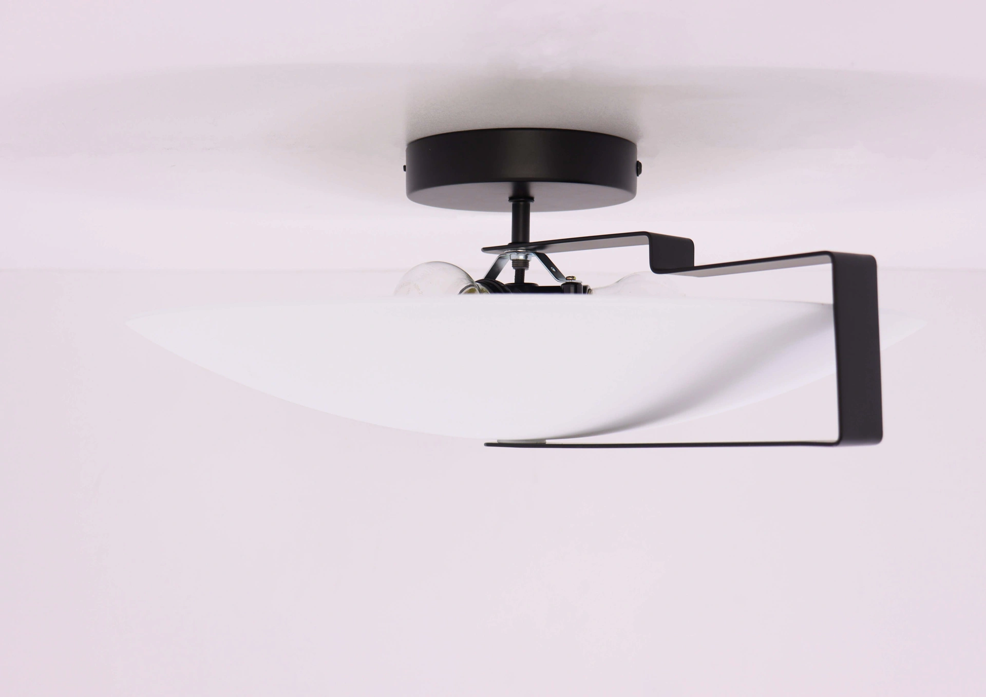 Plafondlamp zwart - Opaal glas - 3xE27 Diameter 41cm 46248