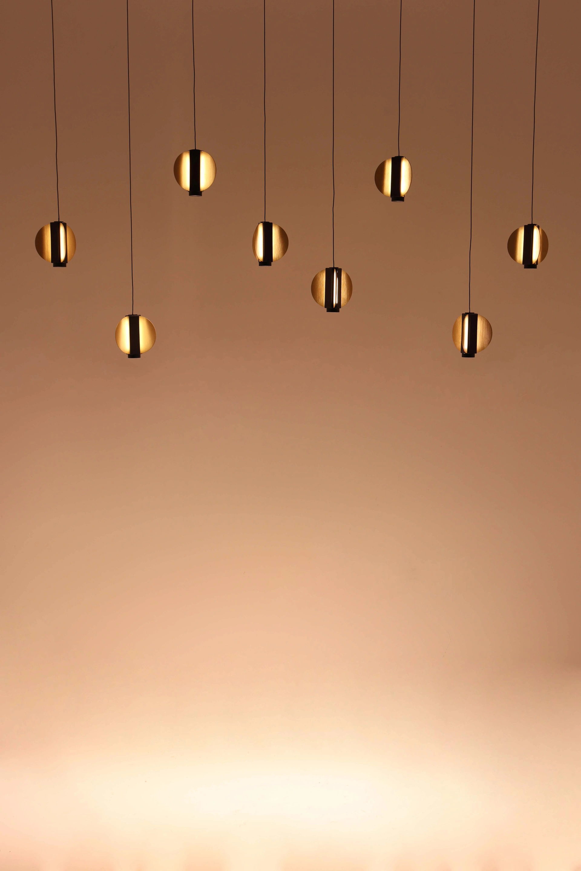 Hanglamp vlinders - Zwart/goud - 8 lichts 140cm easy lift 46166