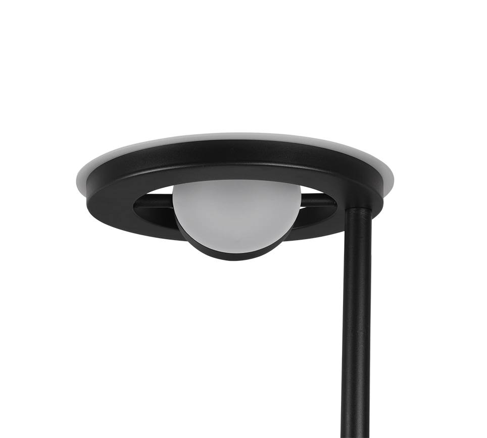 Vloerlamp met leesarm zwart 42849