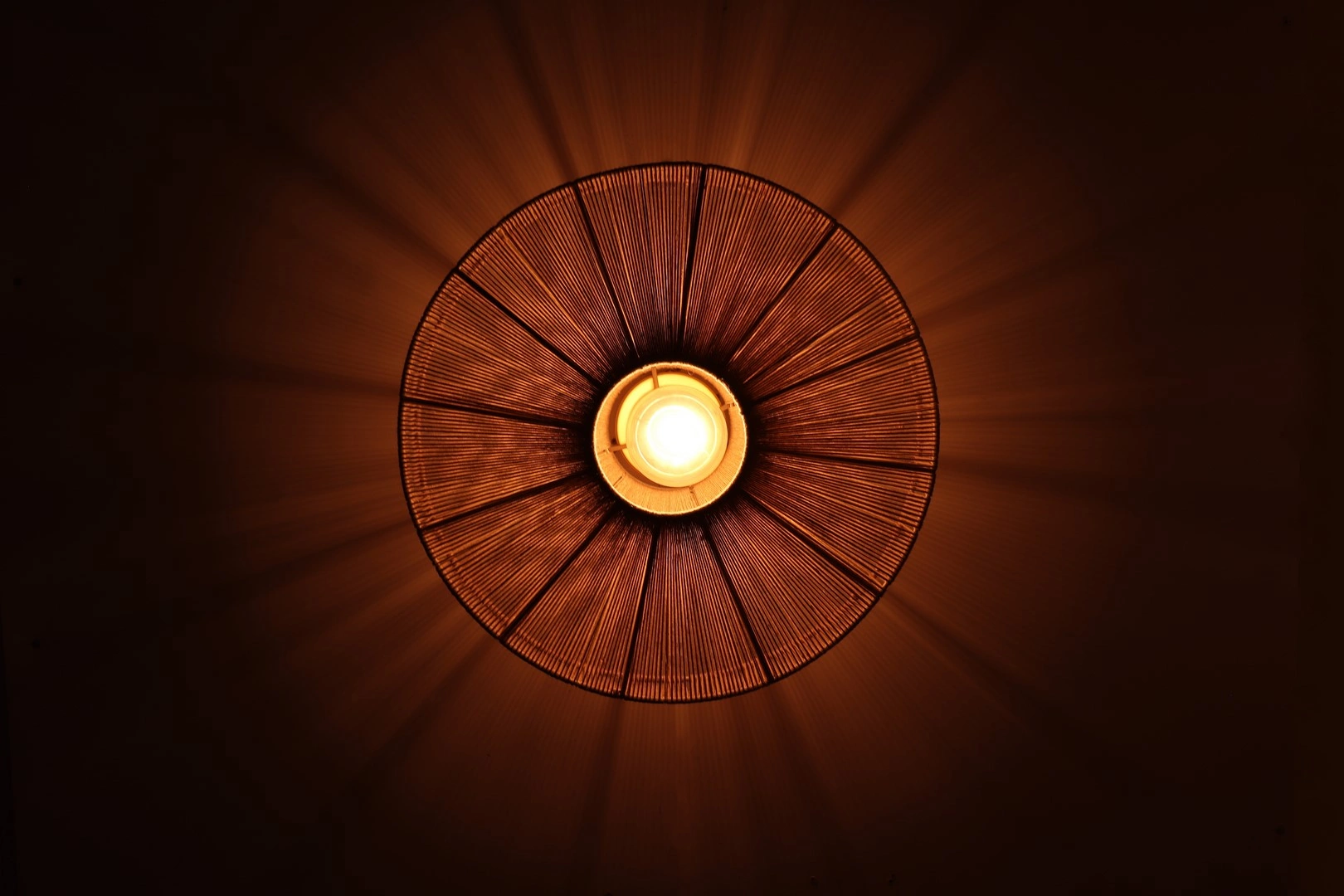 Plafondlamp naturel - touwlamp - diameter 43cm  44932 PL