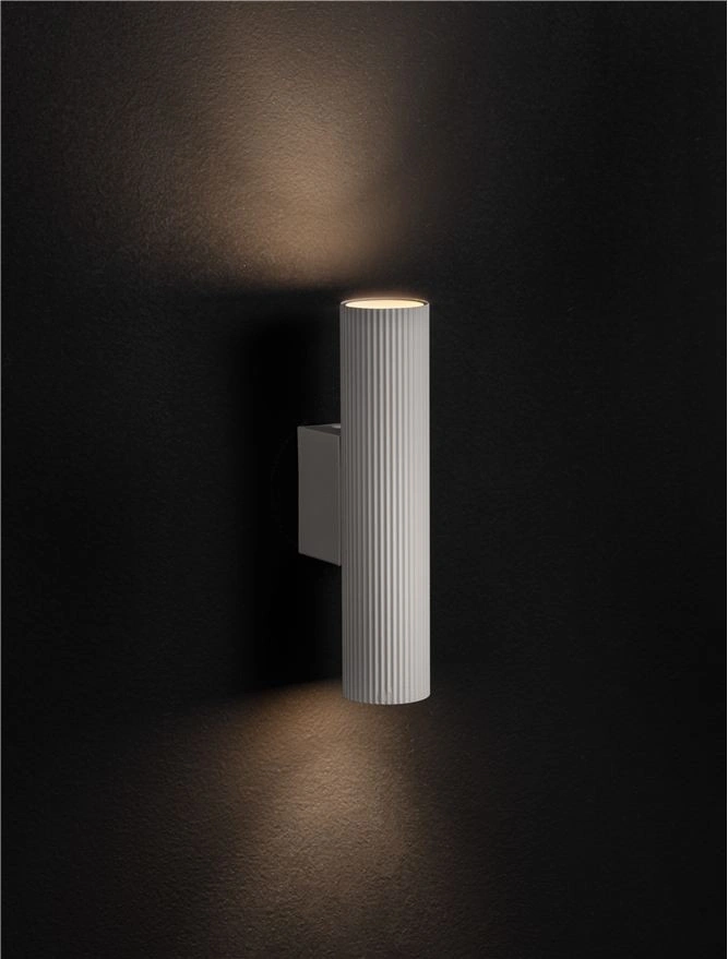 Wandlamp Comet Sandy White Aluminium GU10 LED - Cilindervormig 46155