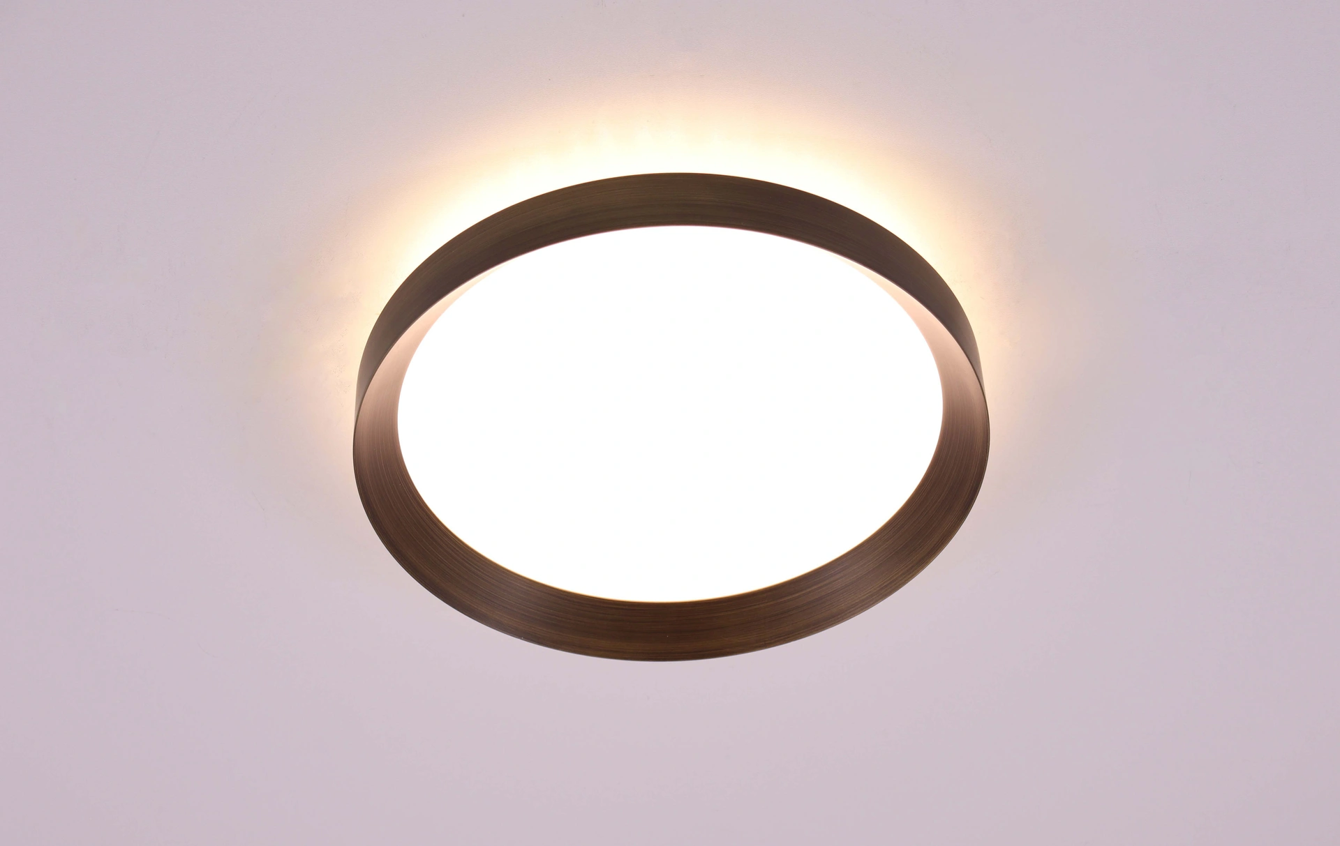Plafondlamp rond brons dia. 30cm dimbaar 46619