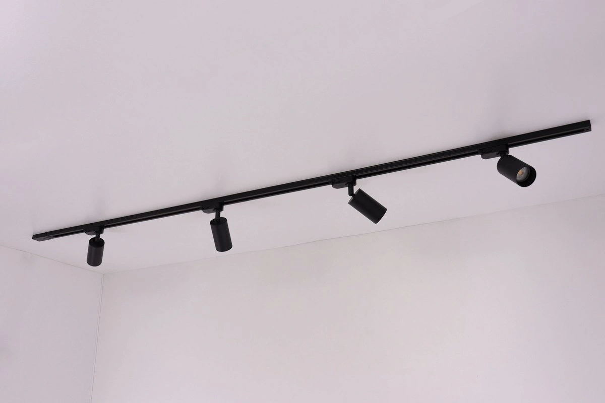 Railverlichting railsysteem Luxe - 4xGu10 - mat zwart - 2 meter 4 spots SW14493B