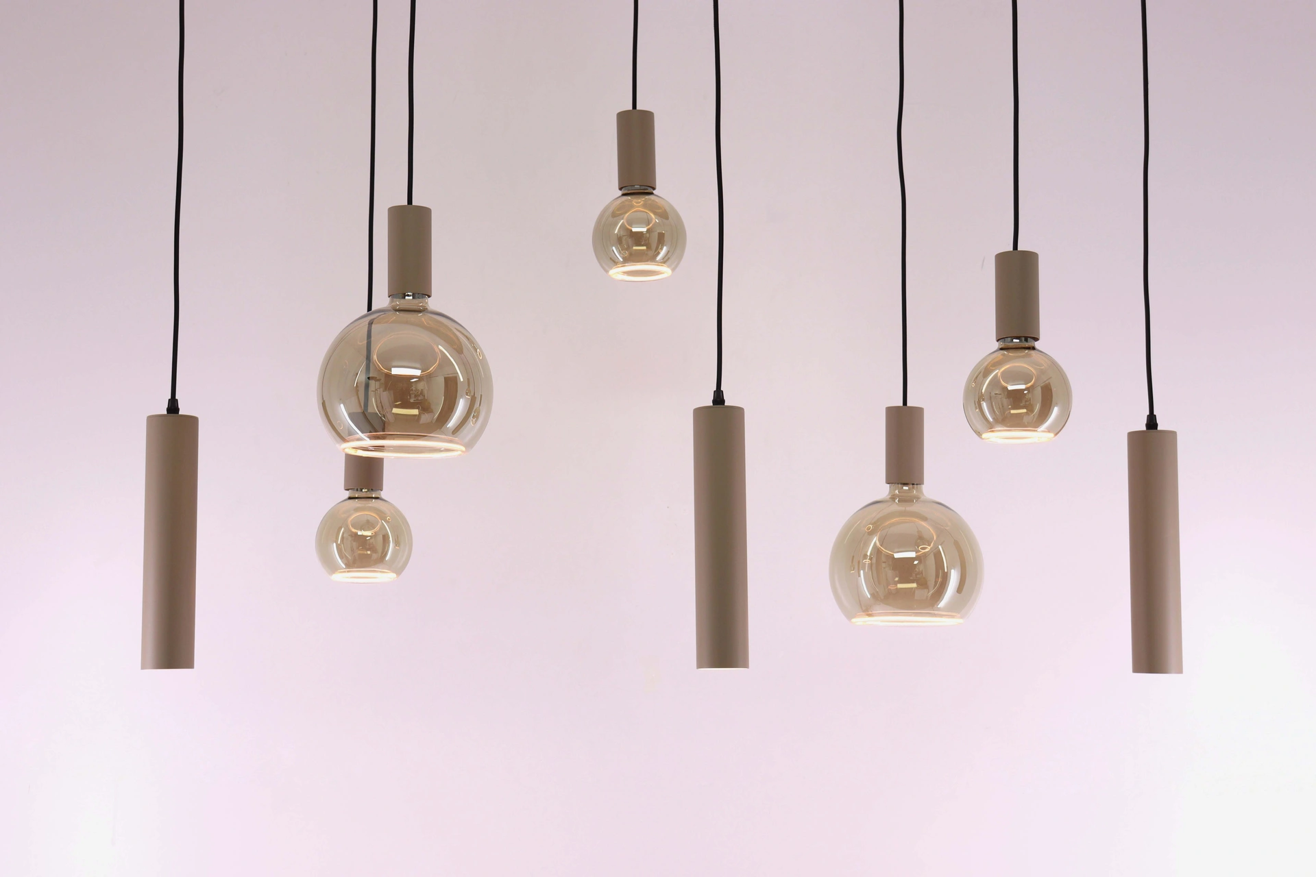 Hanglamp ovaal zand - segula lichtbronnen - 8lichts 140cm 50273