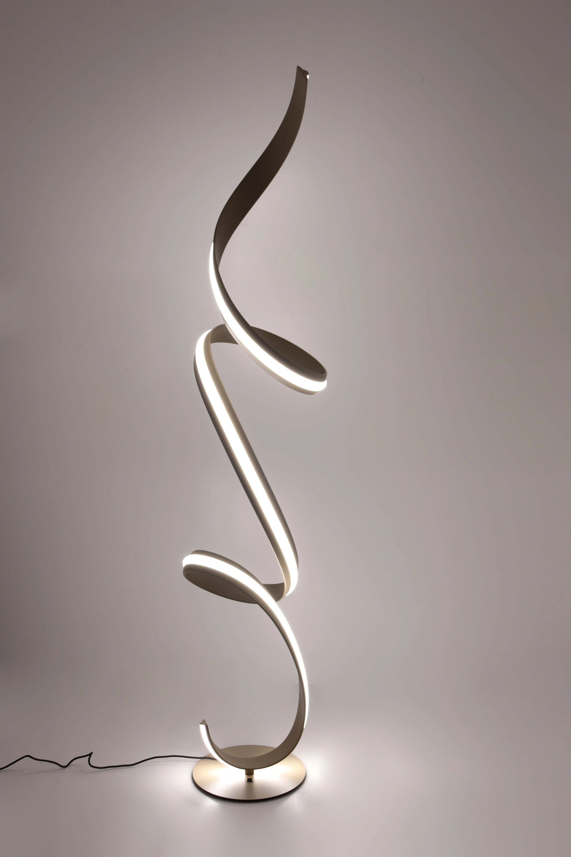 Vloerlamp in zandkleur 180cm met dimfunctie naar warm licht  46475