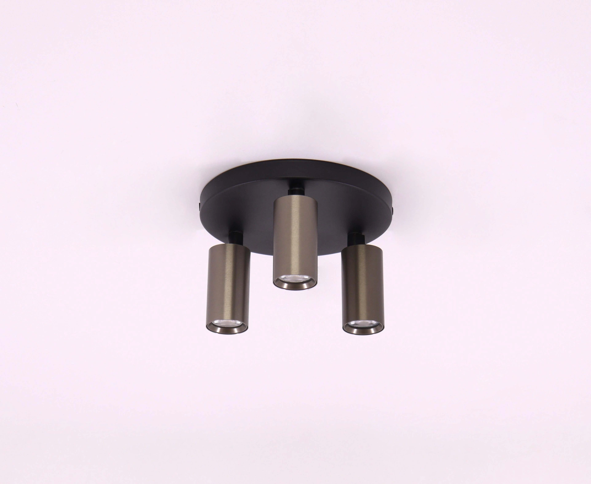 Opbouwspot 3 lichts - Koffie kleur - Rond diameter 18cm 45971