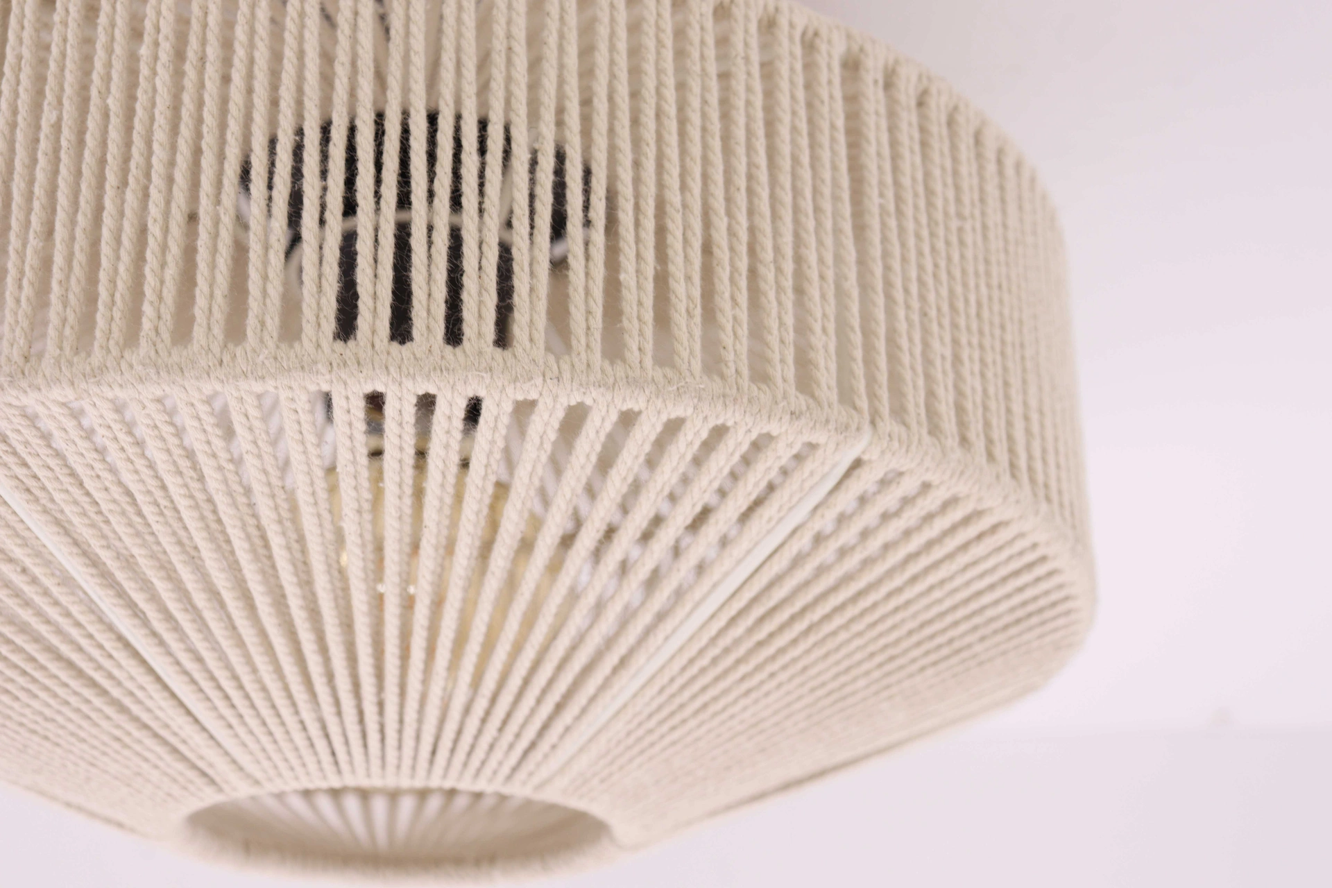 Plafondlamp naturel touw - zand/beige  - diameter 31cm  50223