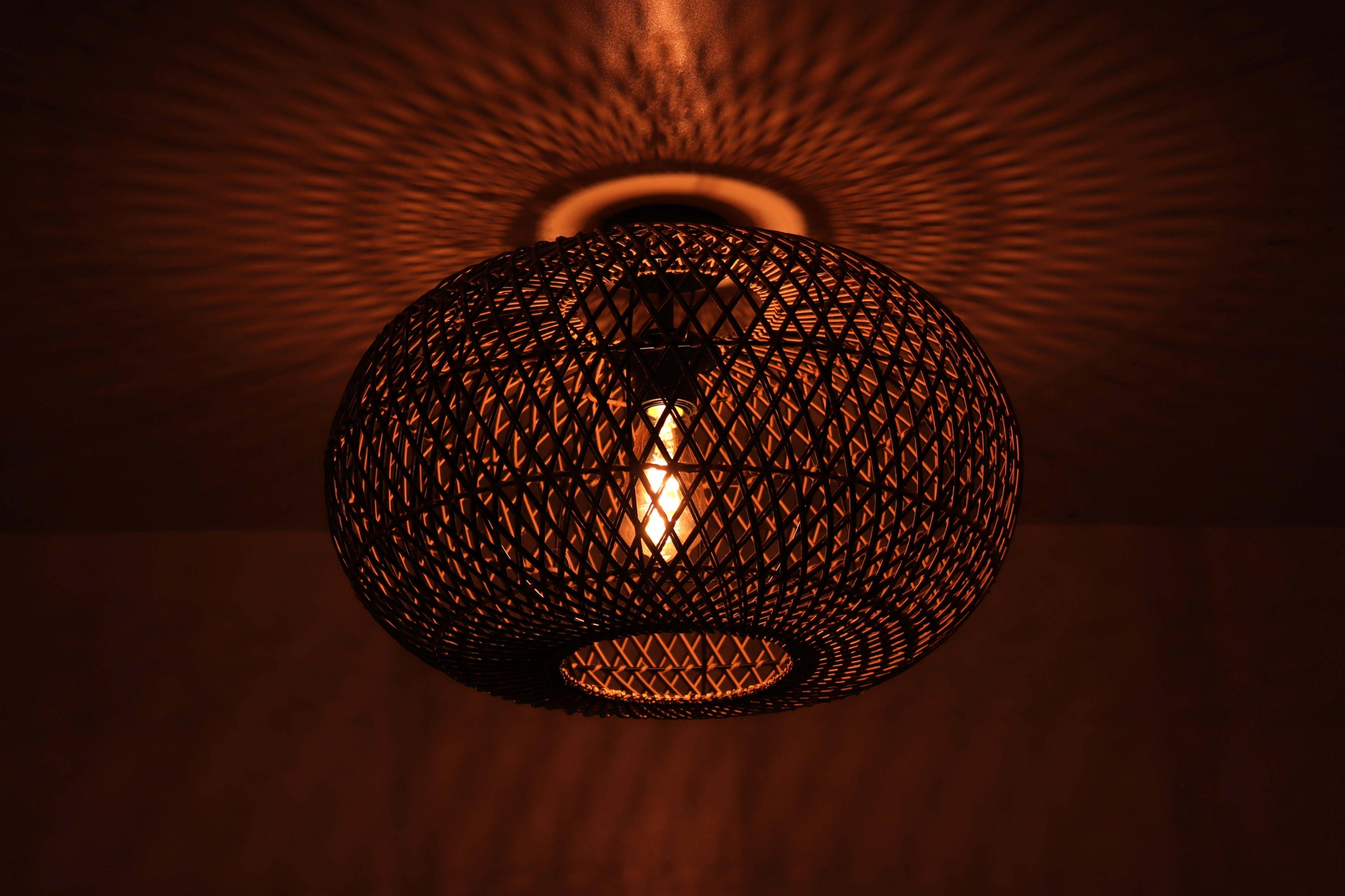 Plafondlamp Rotan Naturel – Diameter 50 cm – Japandi Design – E27  61245
