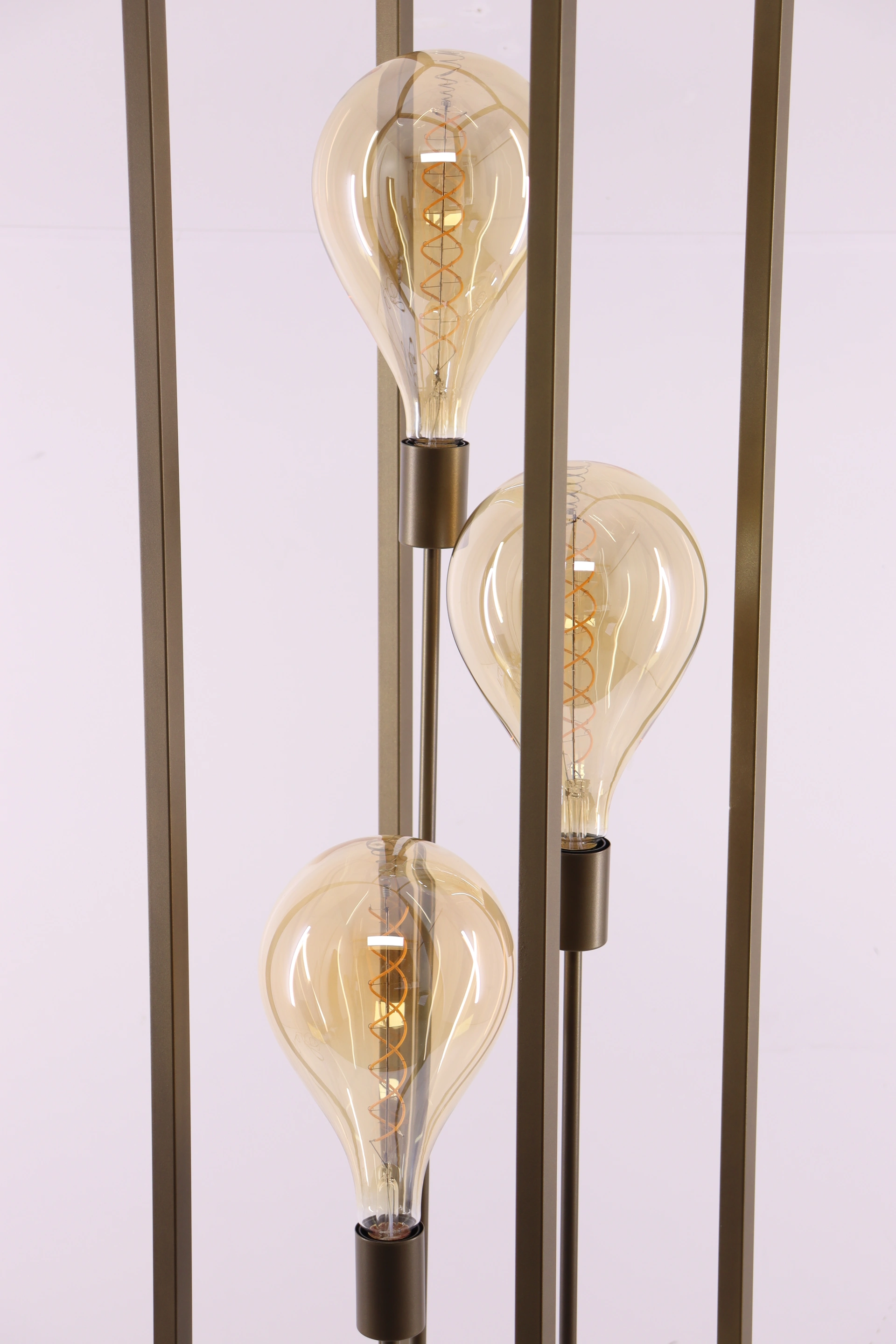 Vloerlamp kooi - brons 3 lichts - Hoogte 160cm 46583