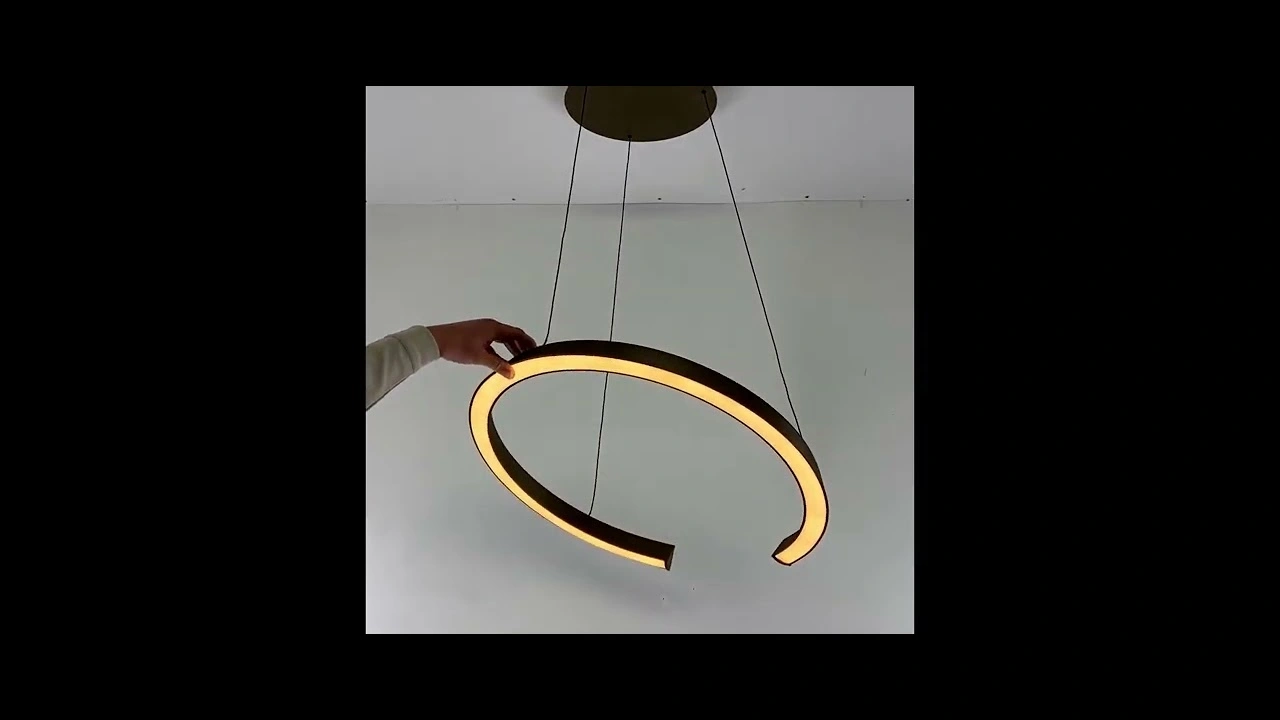 Hanglamp rond dimtowarm - brons/goud comfort lift - diameter 65cm 46461