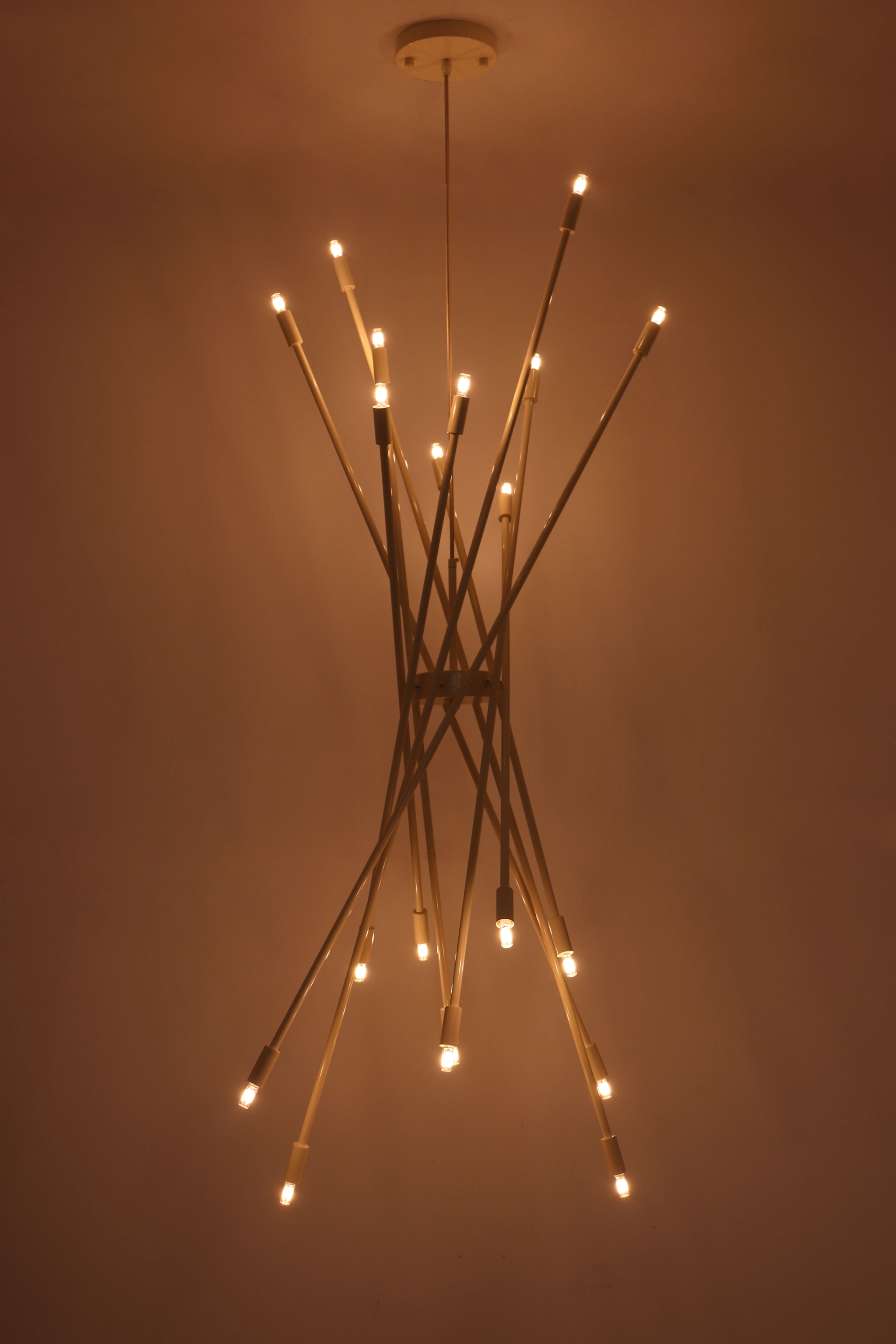Mikado hanglamp vide lamp zand/beige 145 cm 20x G9 61189