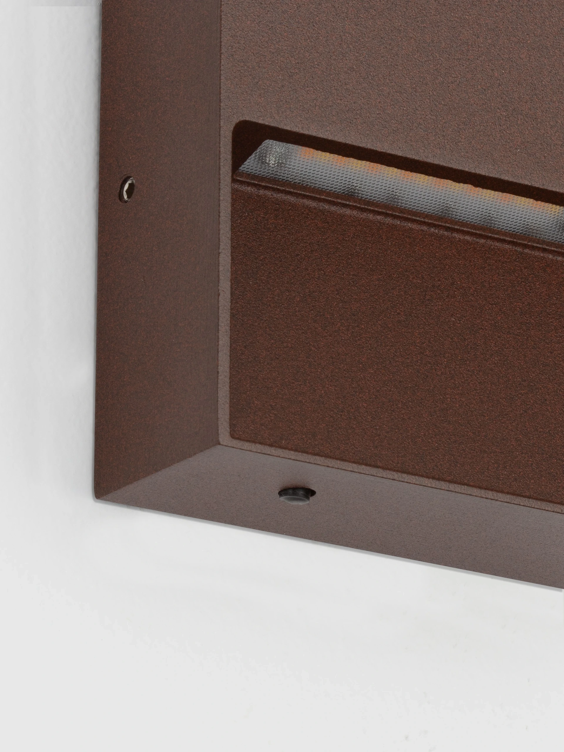 Arden LED buitenwandlamp vierkant - Roestbruin – 10 x 10 cm – Instelbare lichtkleur  SW10557