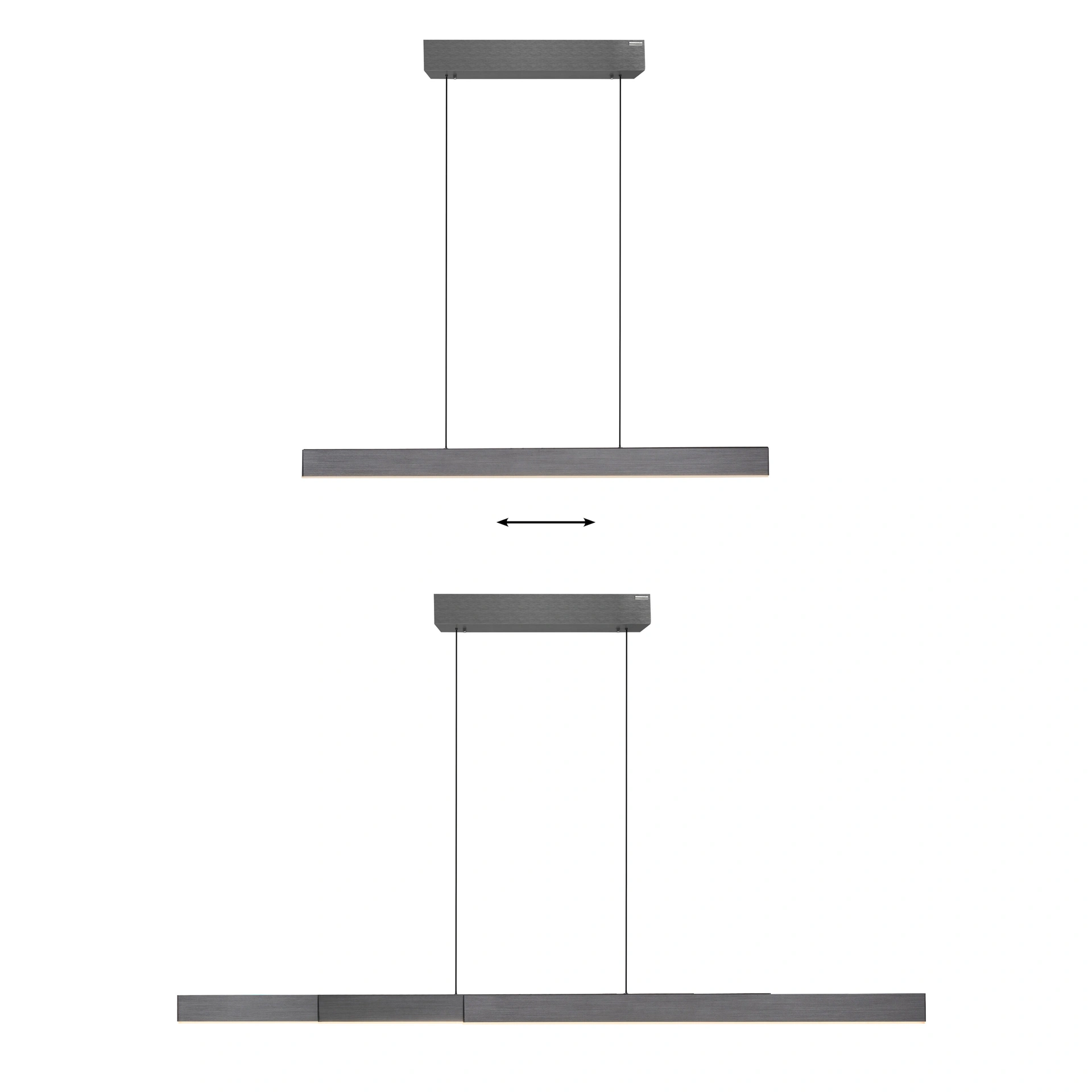 Hanglamp Pure Moto easy Lift en e-Slide L 80-200 cm Grijs 45733