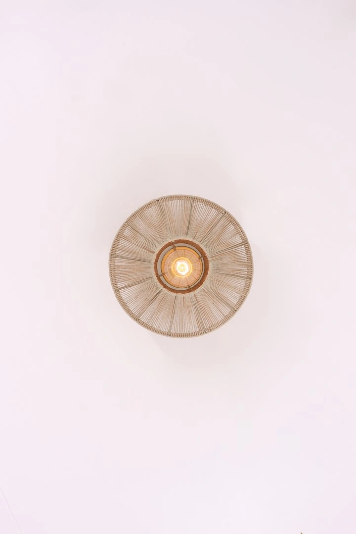 Touwlamp plafondlamp naturel - zwart - diameter 31cm 44933 PL