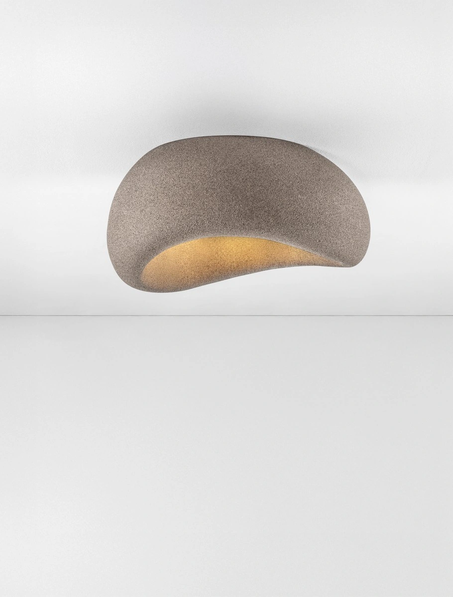 Plafondlamp AERE Stone Brown Ø 50 cm - Organisch Design 46698