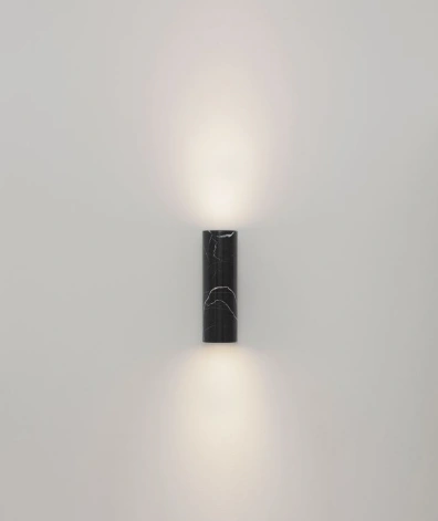 Wandlamp up/down verlichting GU10 Marble Sandy Black 25 cm SW10527