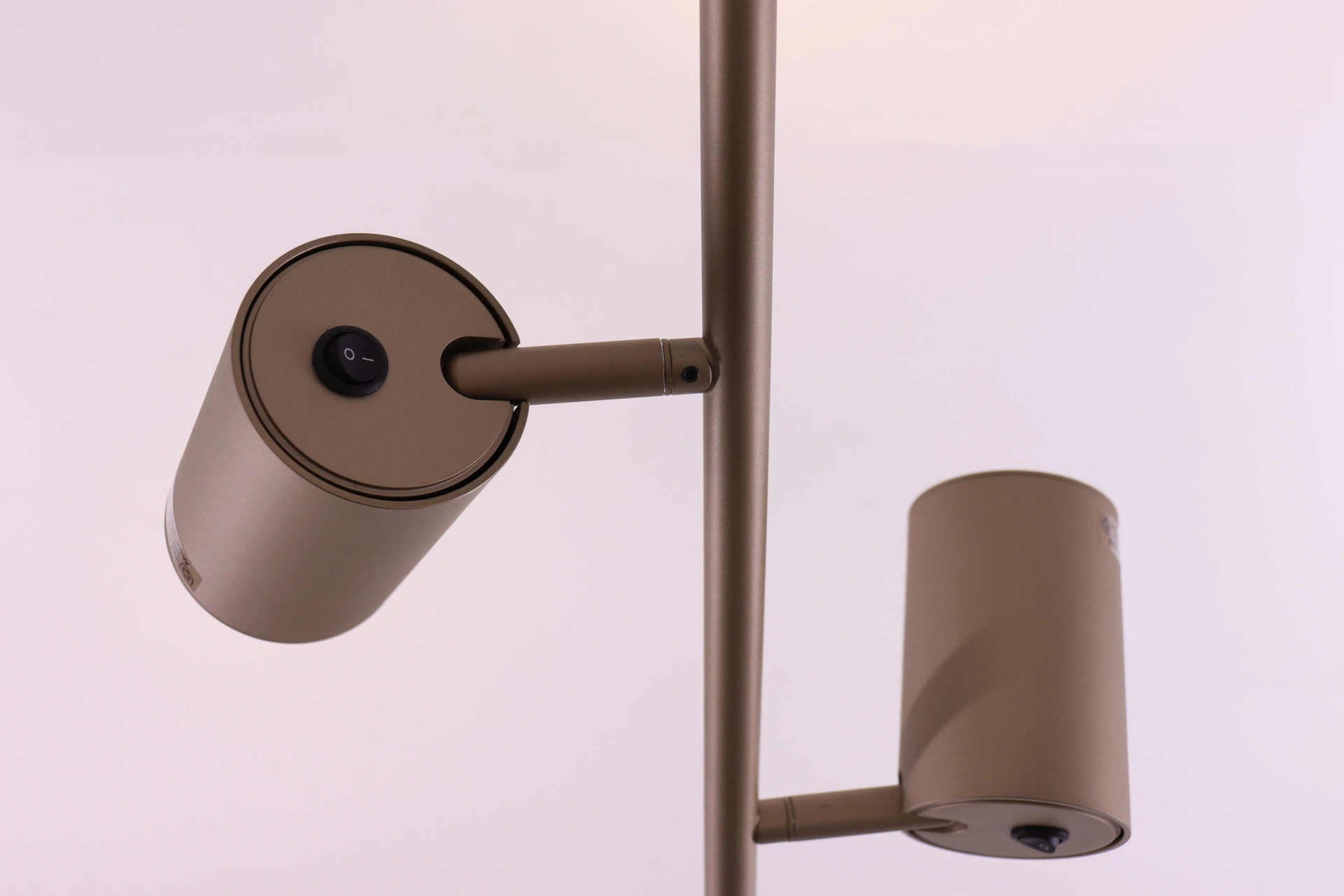 Vloerlamp 2-lichts verstelbare GU10 spots – champagne - Hoogte 150 cm 46502