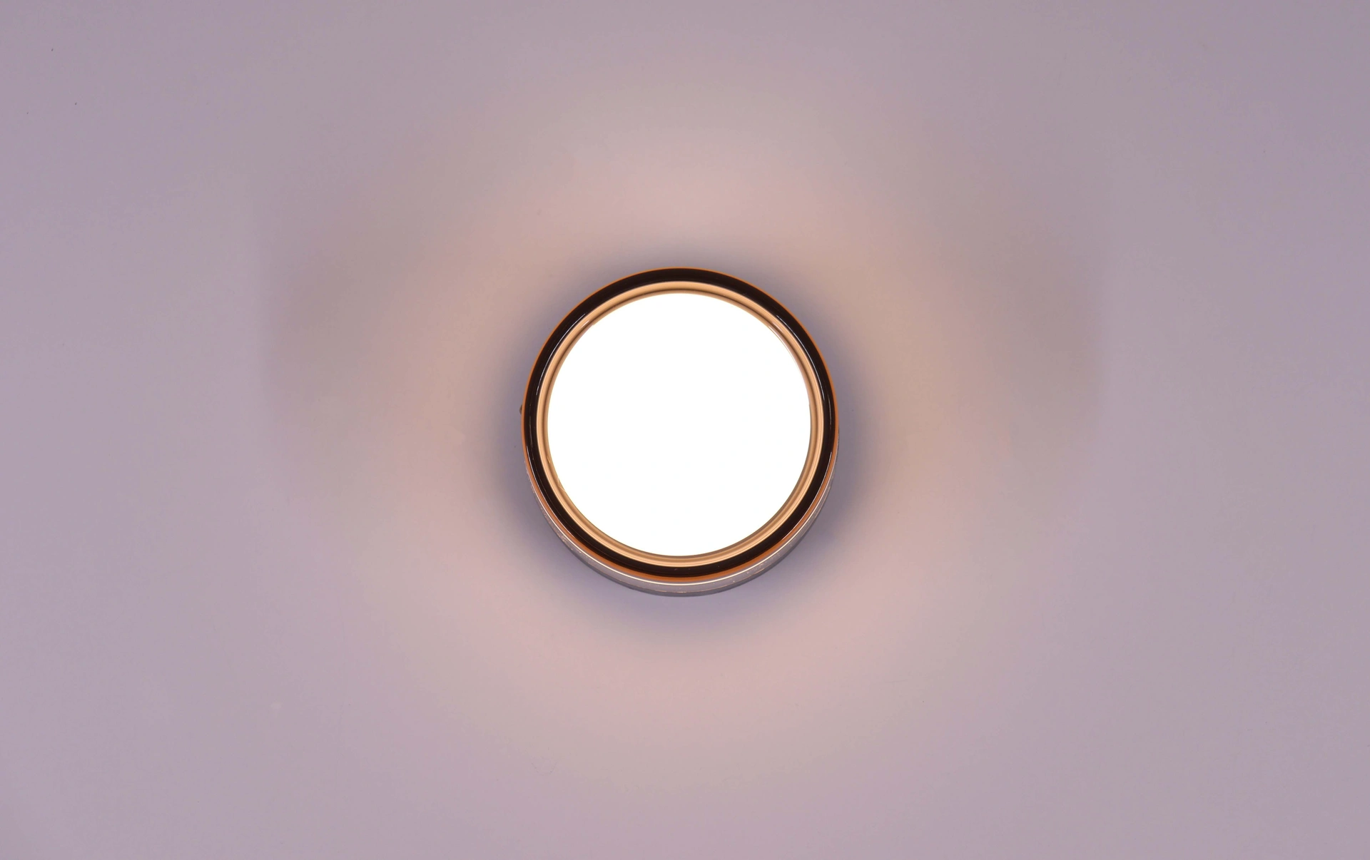 Zwarte led buitenlamp rond - IP65 - CCT - Dia. 14cm 46705