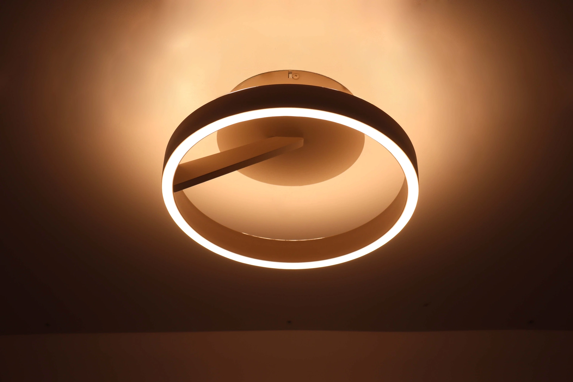 Plafondlamp zand/beige - Dia. 30cm - rond 3-standen  46571