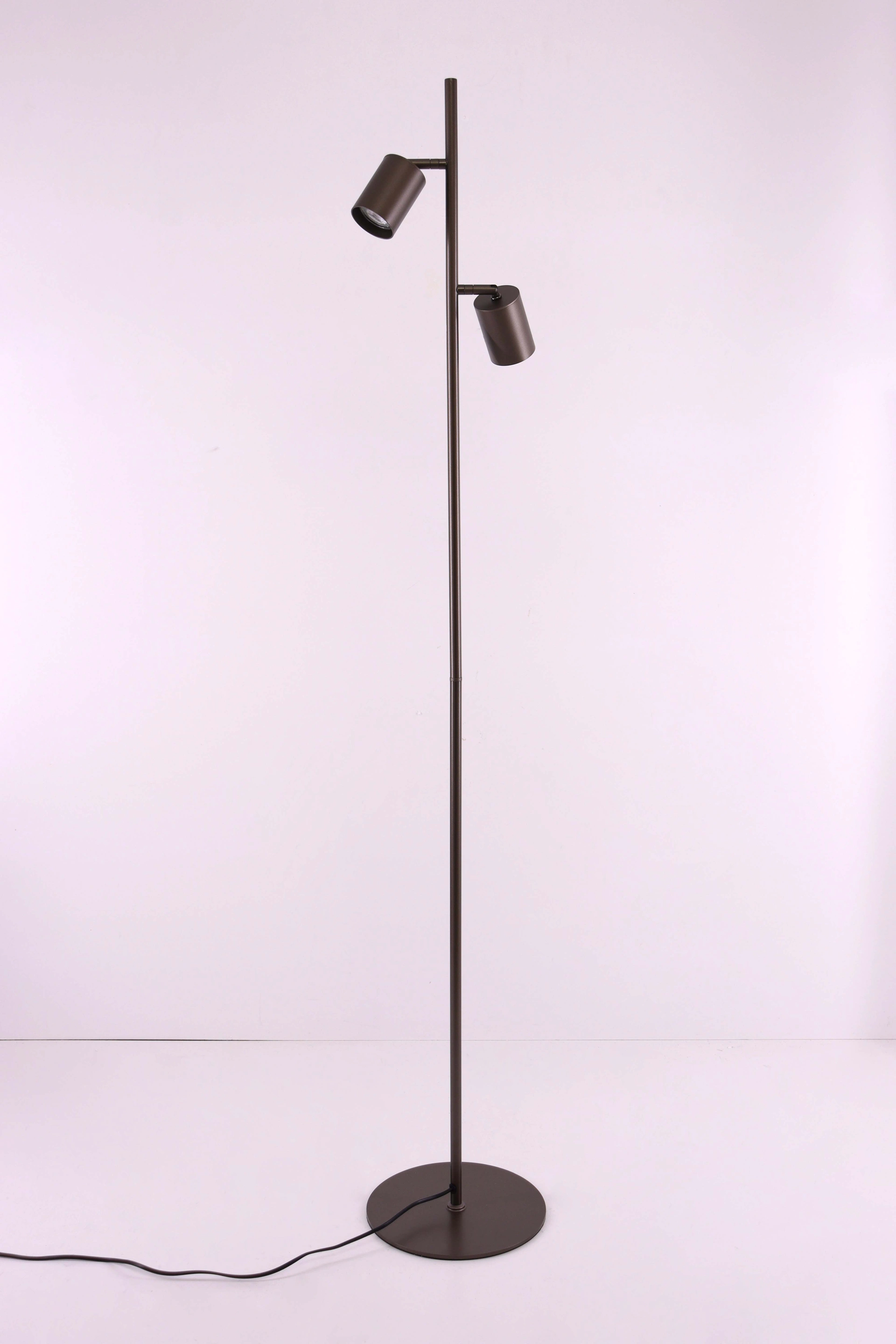 Vloerlamp cacao met 2 spots - Gu10 - 150cm 61225