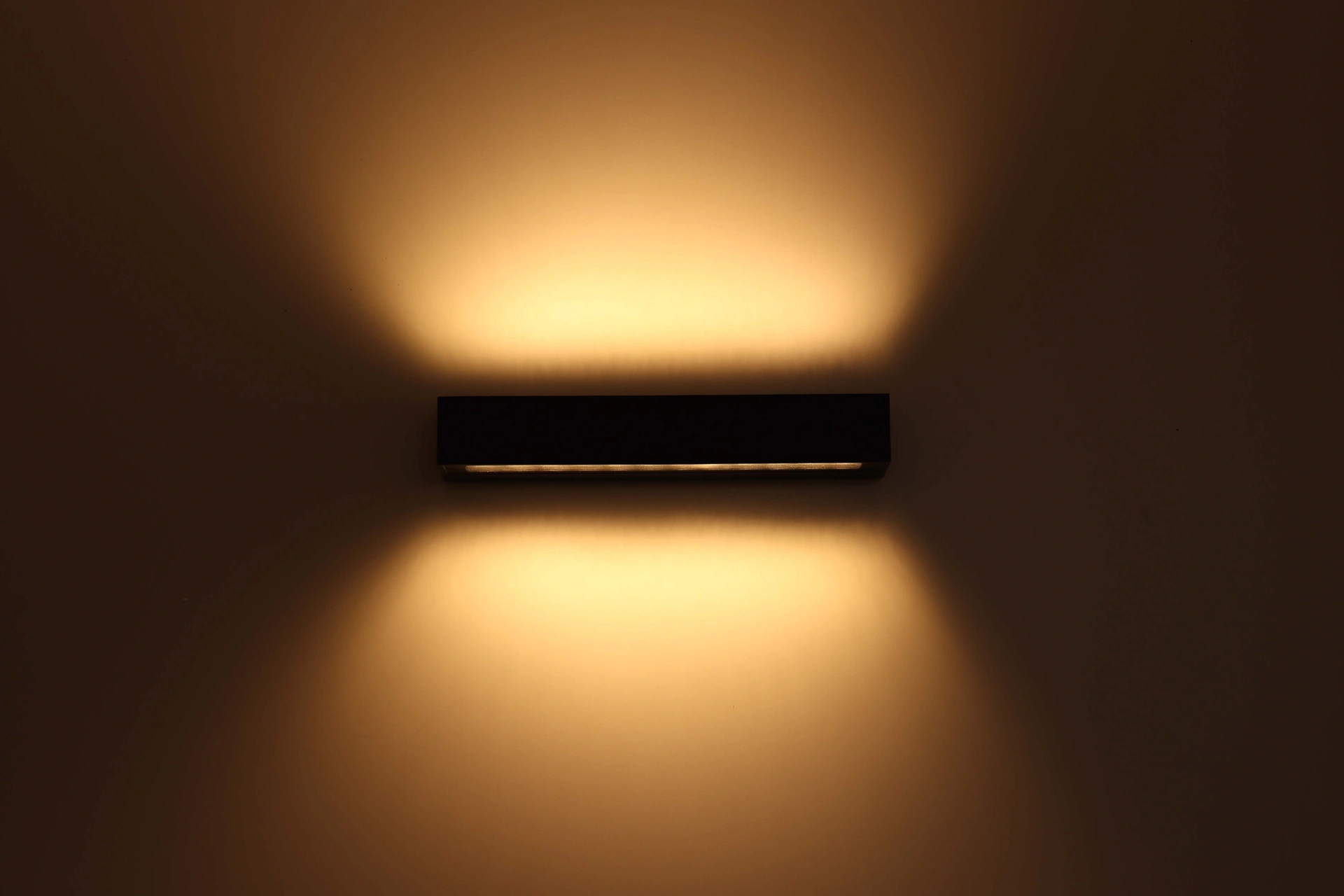 Wandlamp strak dip-switch - Zwart - 38cm IP65   46675