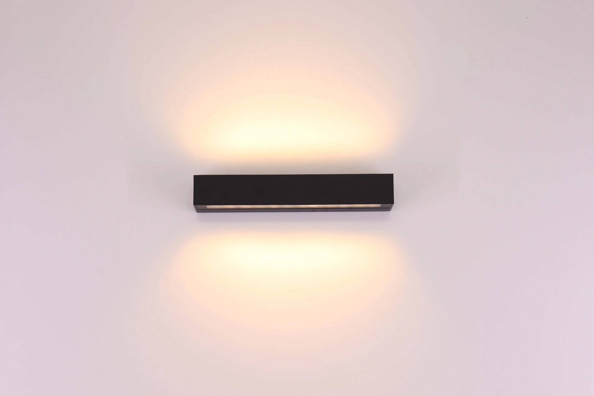 Wandlamp strak dip-switch - Zwart - 38cm IP65   46675