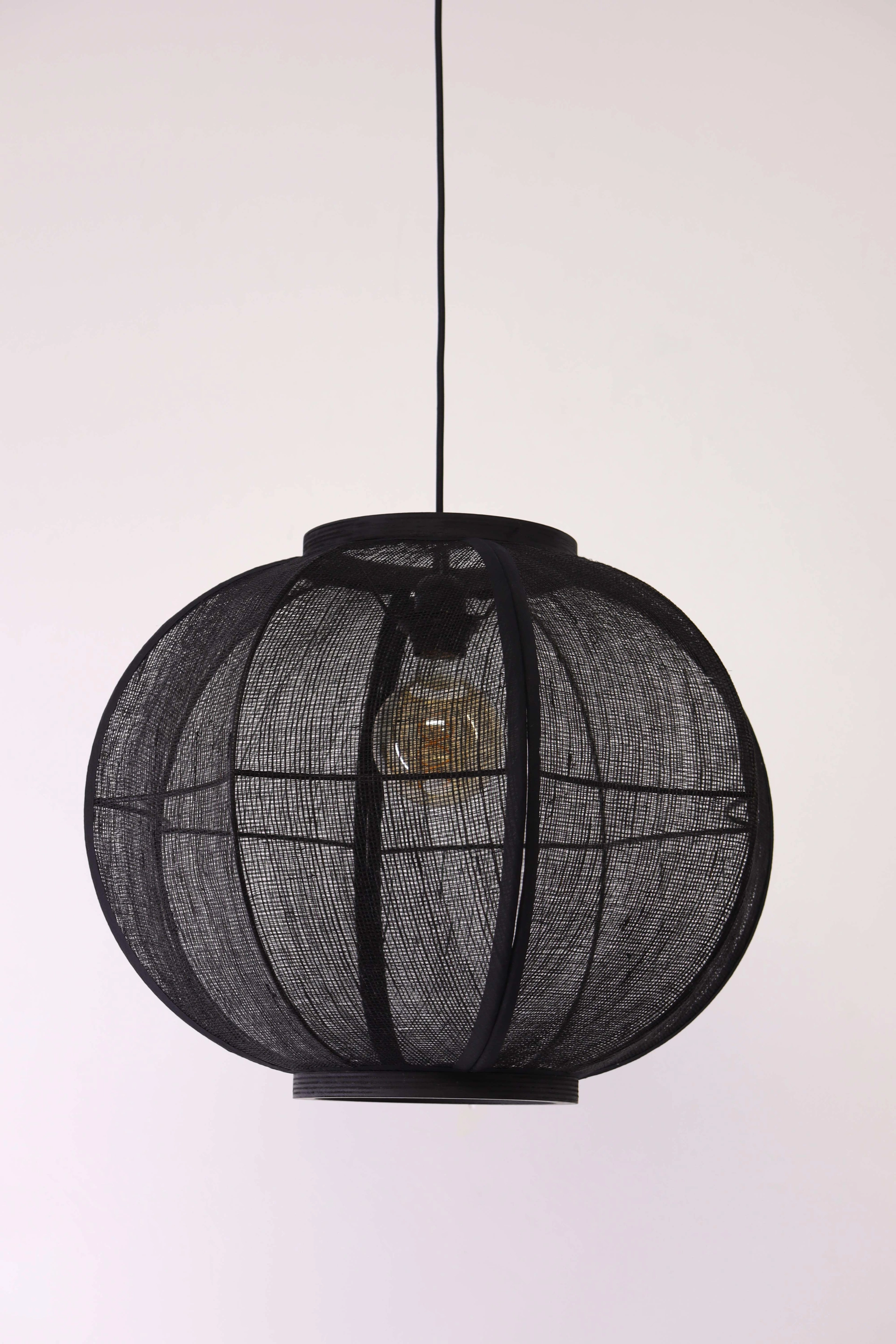 Zwarte bollamp mesh hanglamp 48 cm 45767