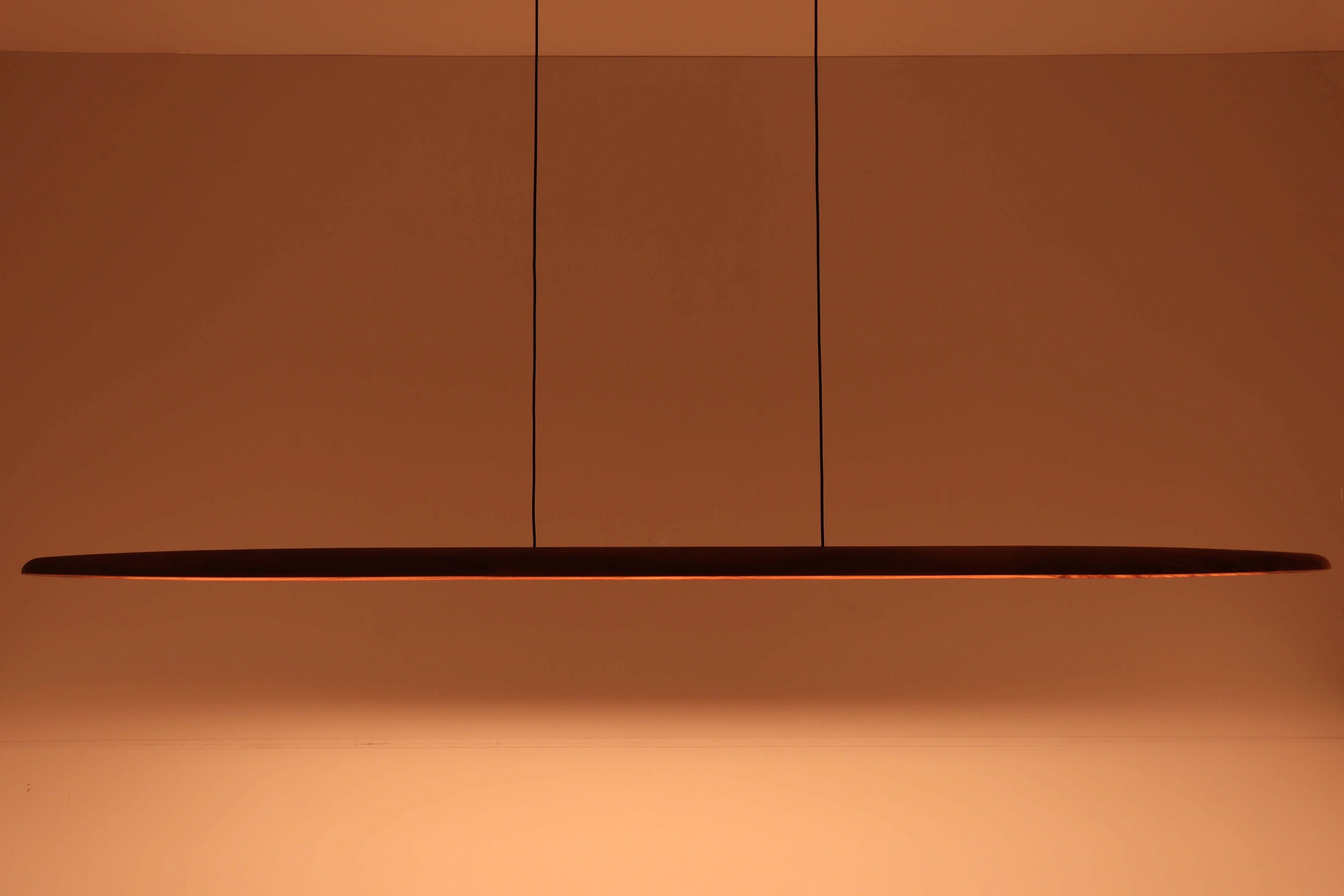 Hanglamp strak - Licht hout - Breedte 180cm 46231