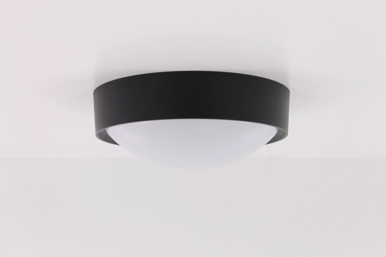Plafondlamp rond zwart 25,5cm 40611