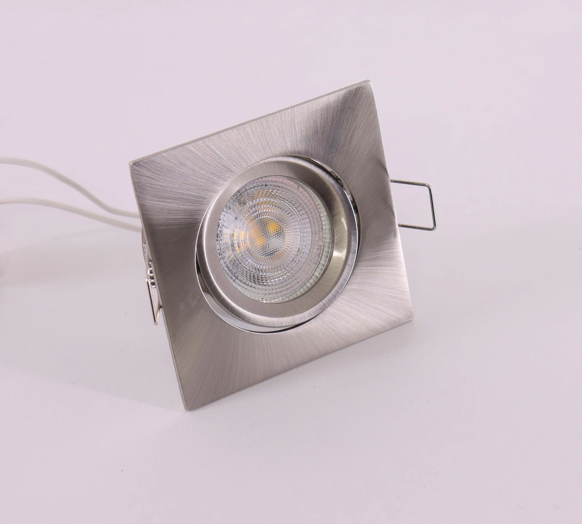 Rvs vierkant inbouwspot - Zaagmaat 7,4cm - Kantelbaar  46666