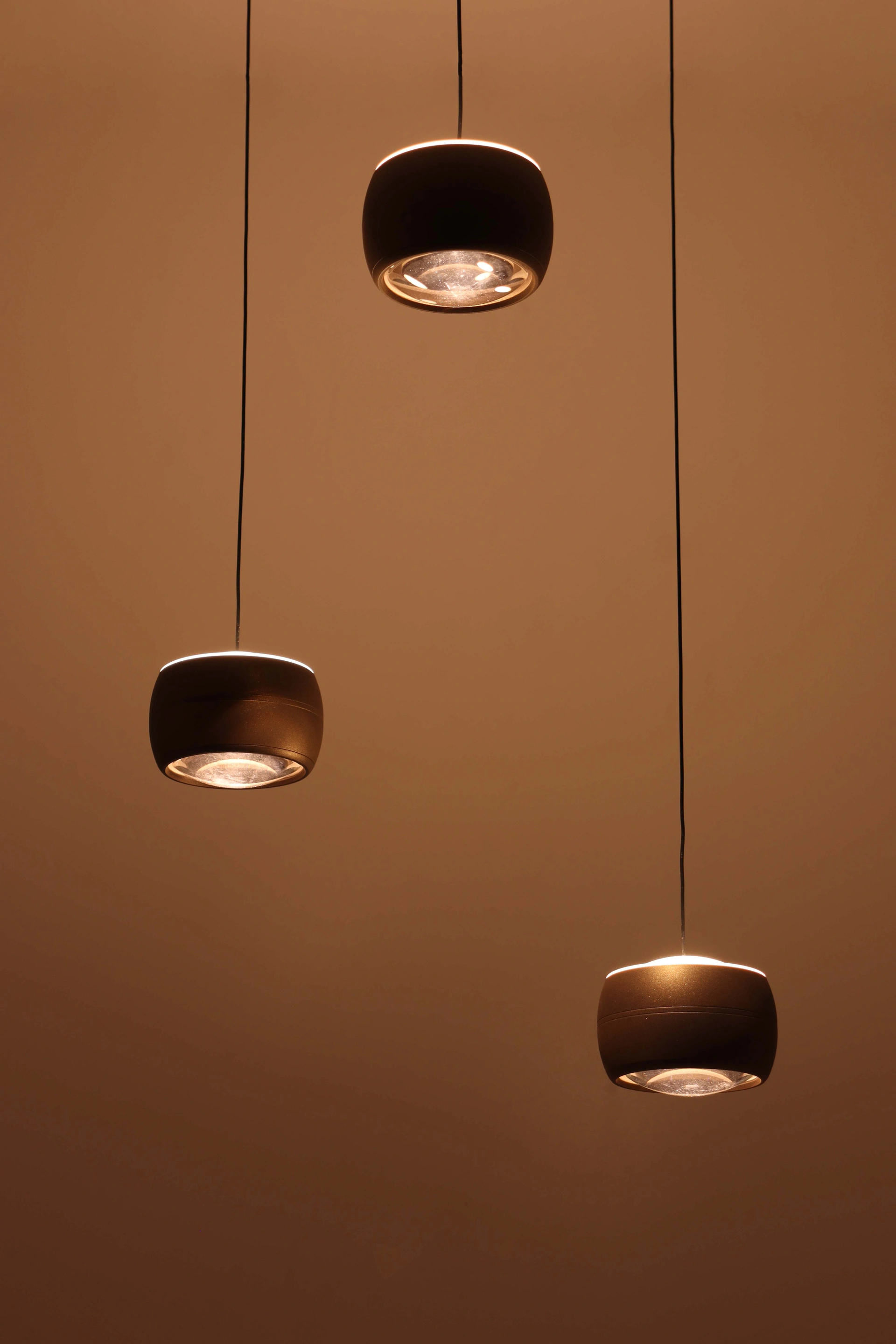 Hanglamp 3 lichts dia 35cm - brons goud - dim to warm   46568