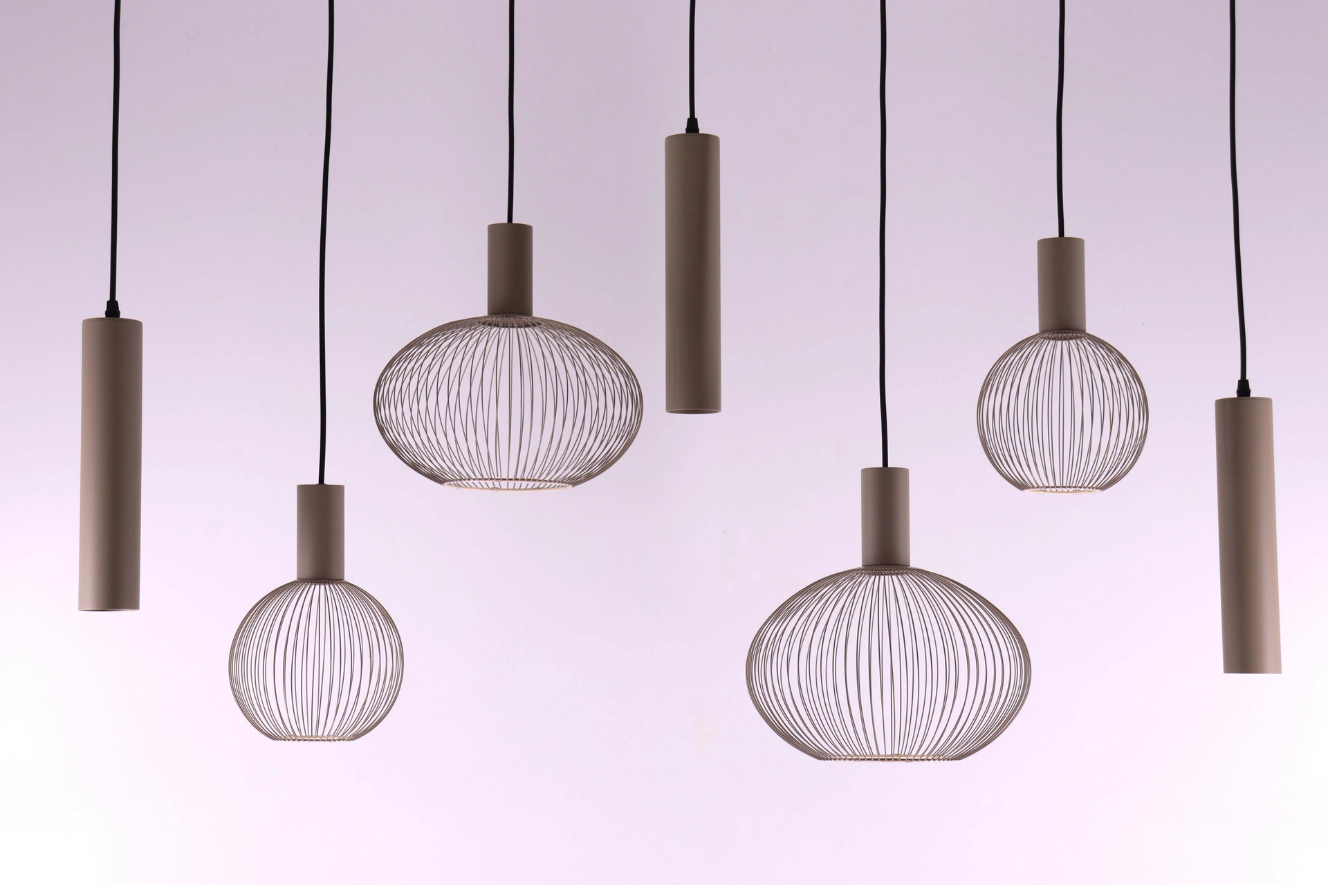 Hanglamp zand 7-lichts - segula floating filo met kokers - Lengte 130cm 50269