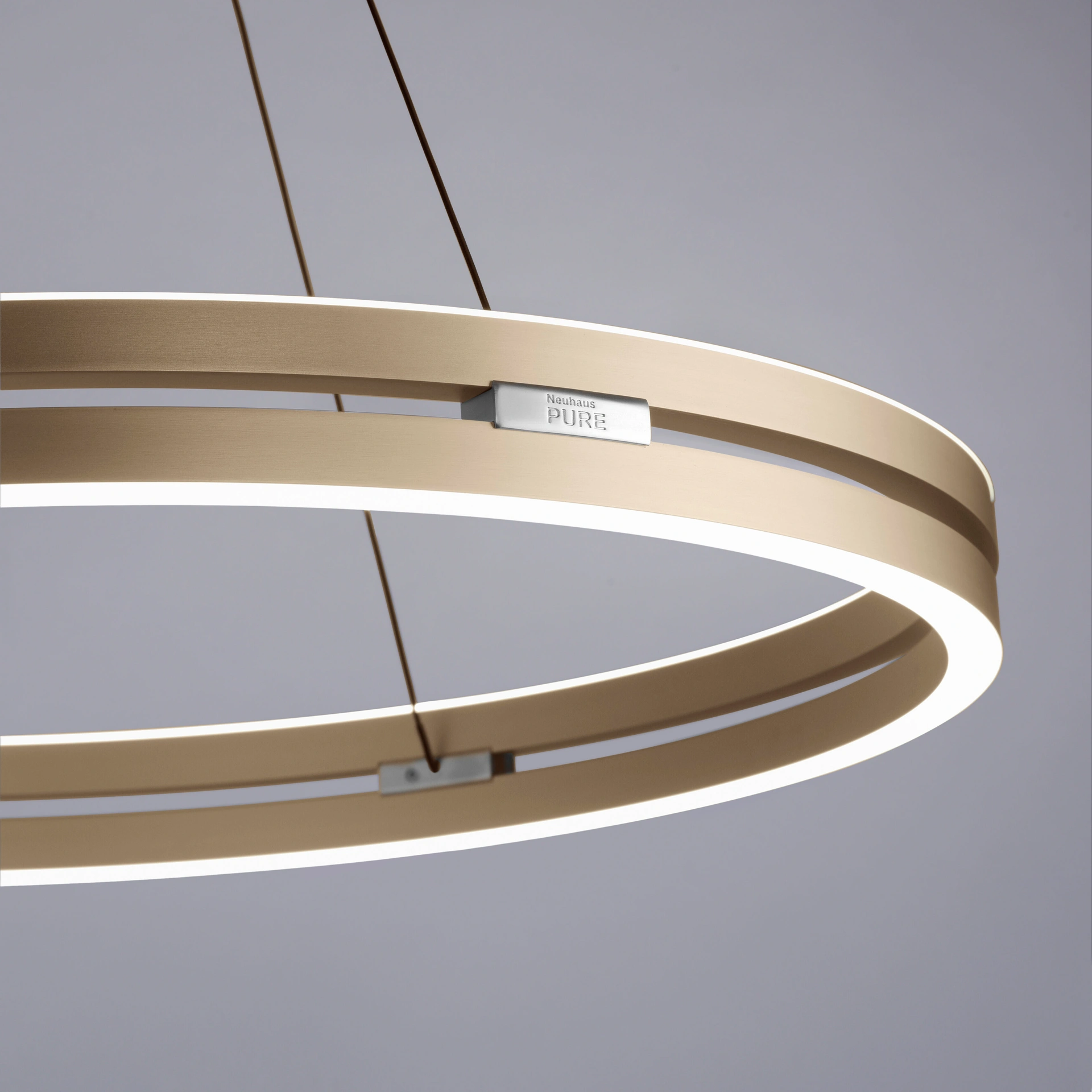 Hanglamp E-Loop easy Lift Messing Pure Ø 70 cm 45475