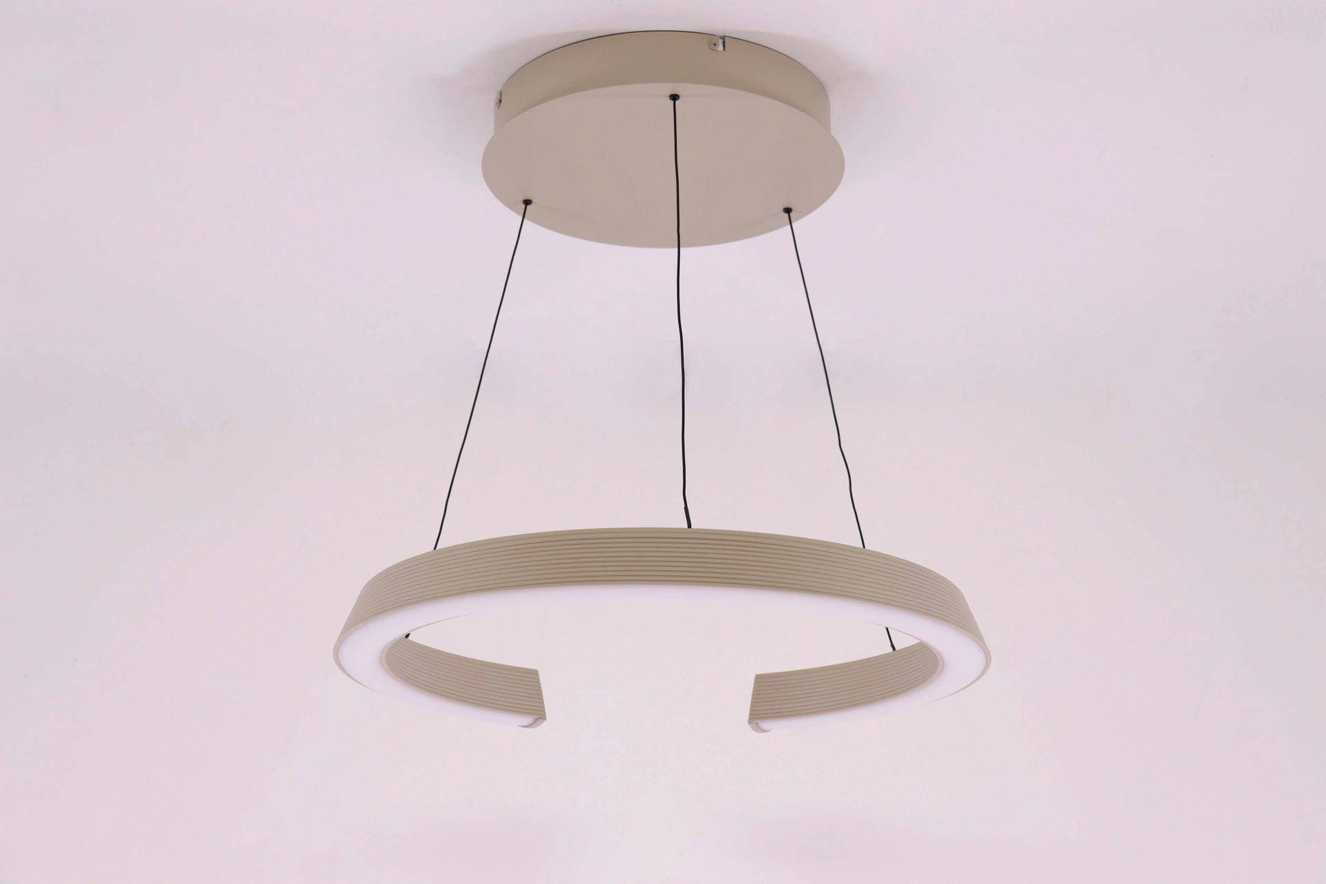 Hanglamp rond dimtowarm - Zand/beige easy lift -  Diameter 50cm 46463