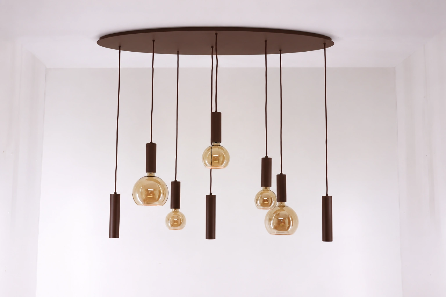 Hanglamp choco 8-lichts 140 cm exclusief Segula Floating LED en GU10 spots  46998