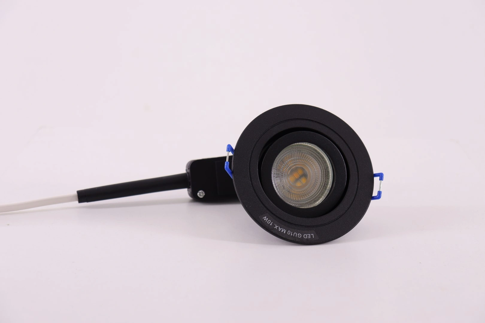 Kantelbare inbouwspot GU10 Zwart – Zaagmaat 7 cm 46159