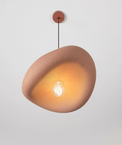 Organische hanglamp Stone Red 40 cm SW10524