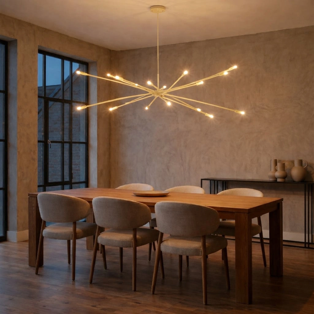Mikado hanglamp vide lamp zand/beige 145 cm 20x G9 61189