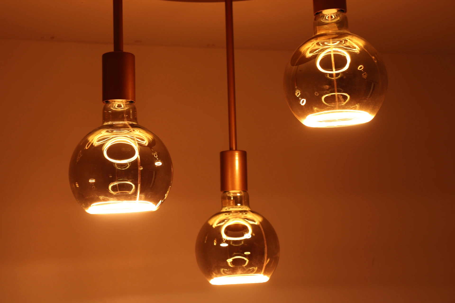 Plafondlamp 3 lichts - Exclusief segula lichtbronnen -  Goud 61149