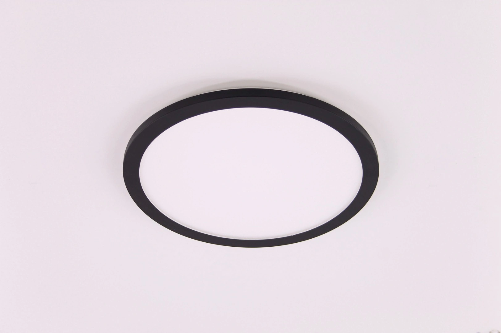 Plafondlamp LED rond zwart 40cm IP44 45646